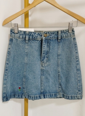 清仓特价C3551浅蓝色牛仔裙超短裙A字半身裙女【满3件包邮】