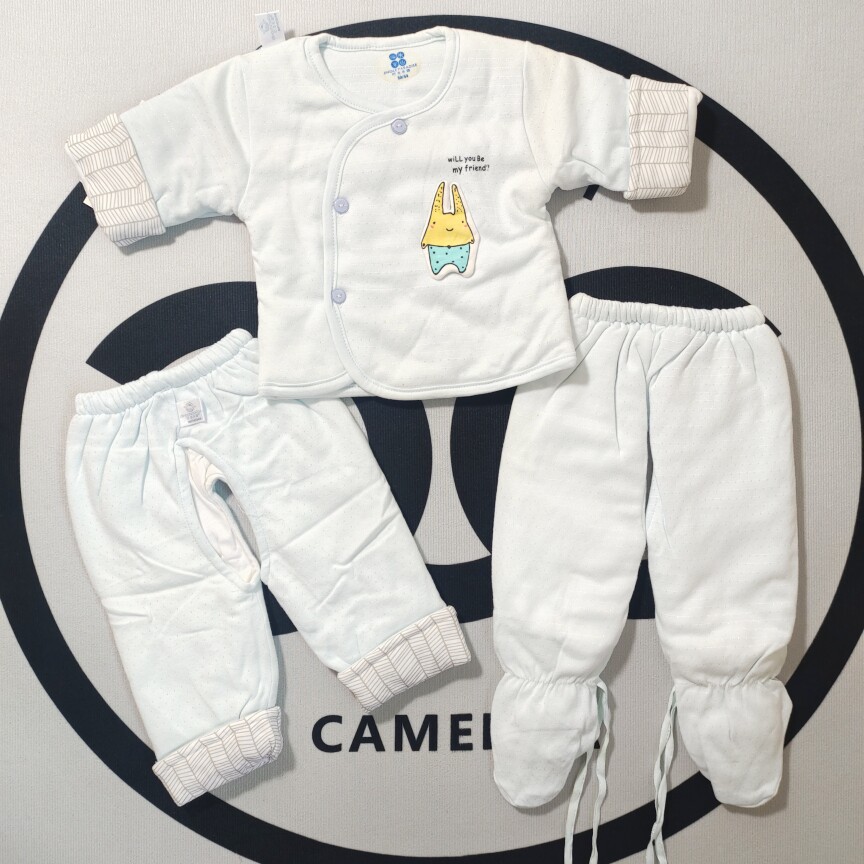 清仓特价D4068婴幼儿三件套宝宝秋冬加绒加厚【满3件包邮】