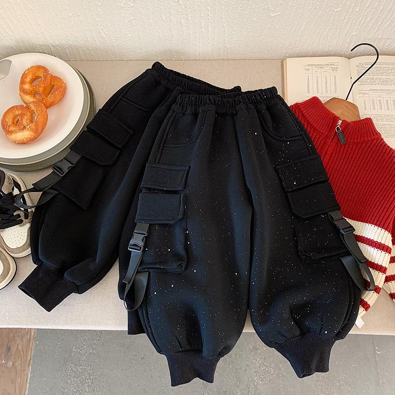 时尚韩版撒银加厚百搭工装裤