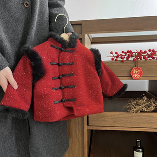 新中式男童拜年服中国风棉服加厚2026新款冬季儿童唐装新年男宝潮