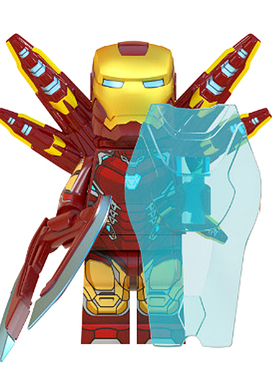 复仇者联盟4钢铁侠MK50格纳库马克MK85超级英雄积木人仔拼装玩具6