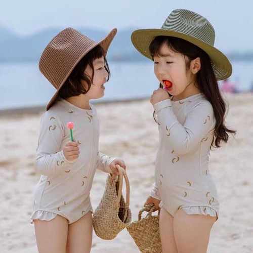 儿童泳衣女童长袖防晒速干套装