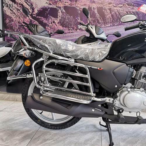 适用新大洲本田SDH150-30保险杠CBF150U侧翻后货架载货折叠脚踏板
