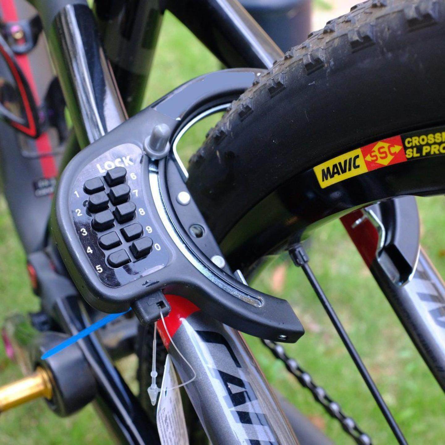 优质出口烤漆自行车固定锁钢锁舌山地车折叠车马蹄蟹钳弹簧锁