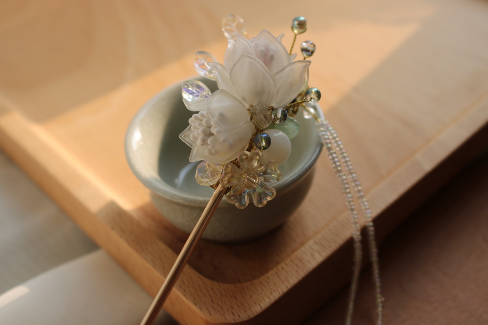 吾為卿狂之定制漢服頭飾頭花簪子盤發(fā)飾品發(fā)釵發(fā)簪款踏雪尋梅步搖