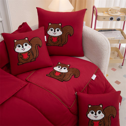 可爱卡通抱枕被子两用办公室午睡