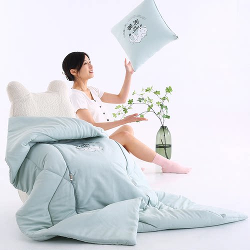 时黛车载折叠抱枕被子两用