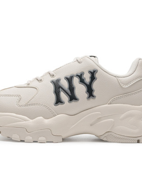 国内现货MLB男女25新款NY大标厚底增高运动休闲老爹鞋3ASHC015N