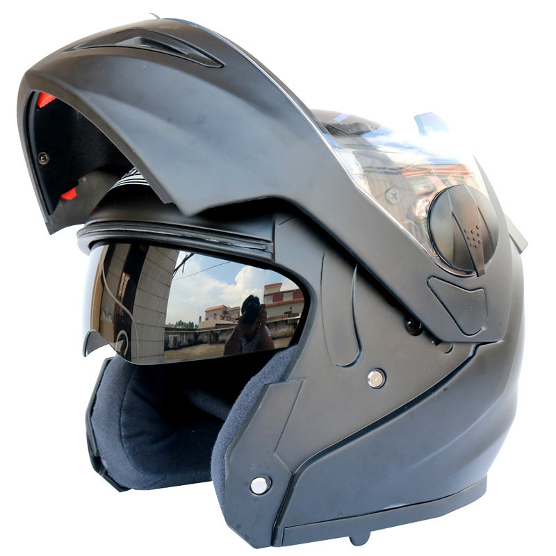 蓝牙头盔 摩托车蓝牙头盔 双镜片揭面盔 一体化设计 带对讲 FM