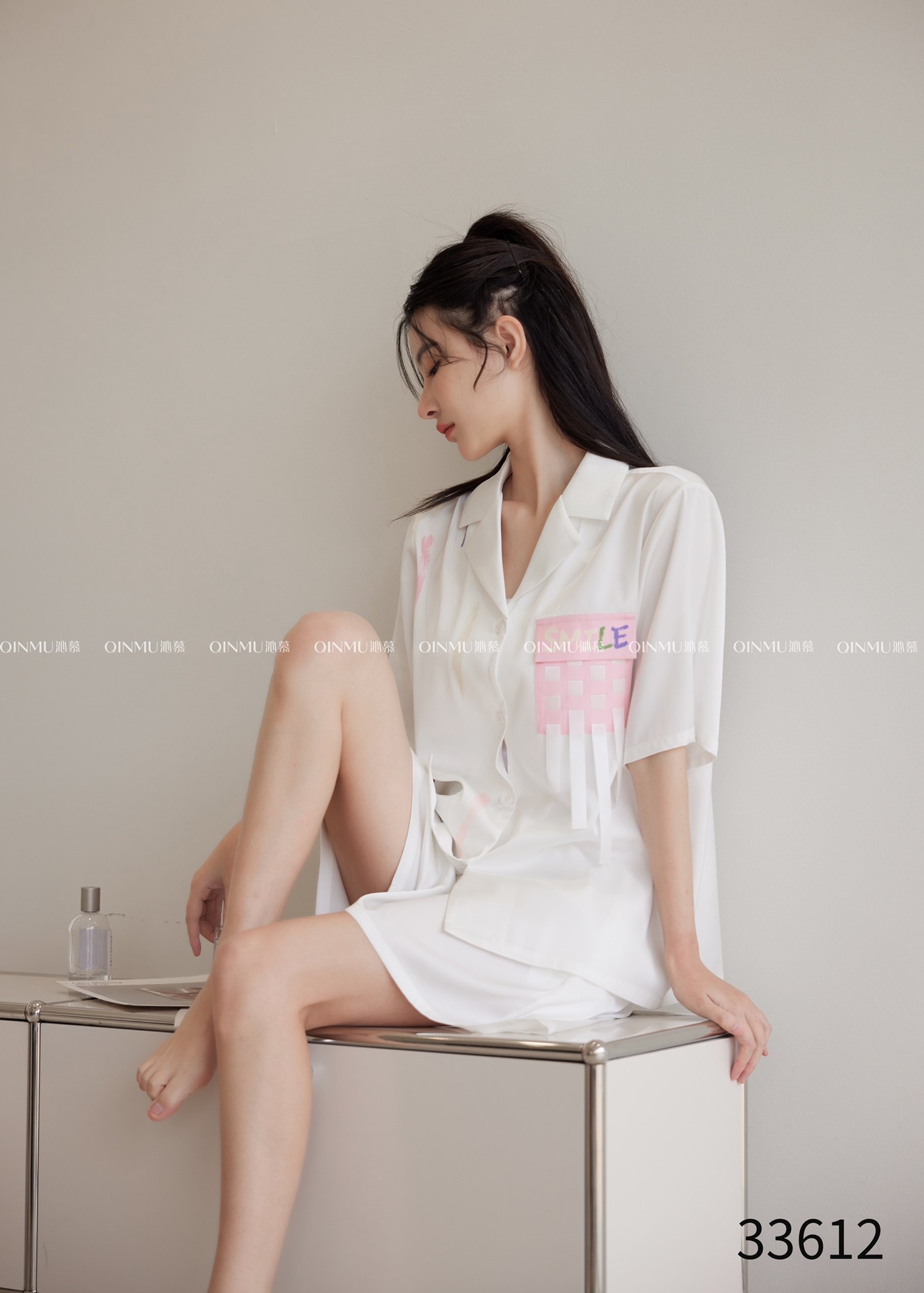 睡衣女仿真丝冰雪丝丝绸衬衫短袖短裤简约可爱高级感家居服