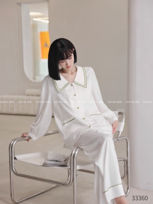 睡衣女仿真丝冰雪丝丝绸套装