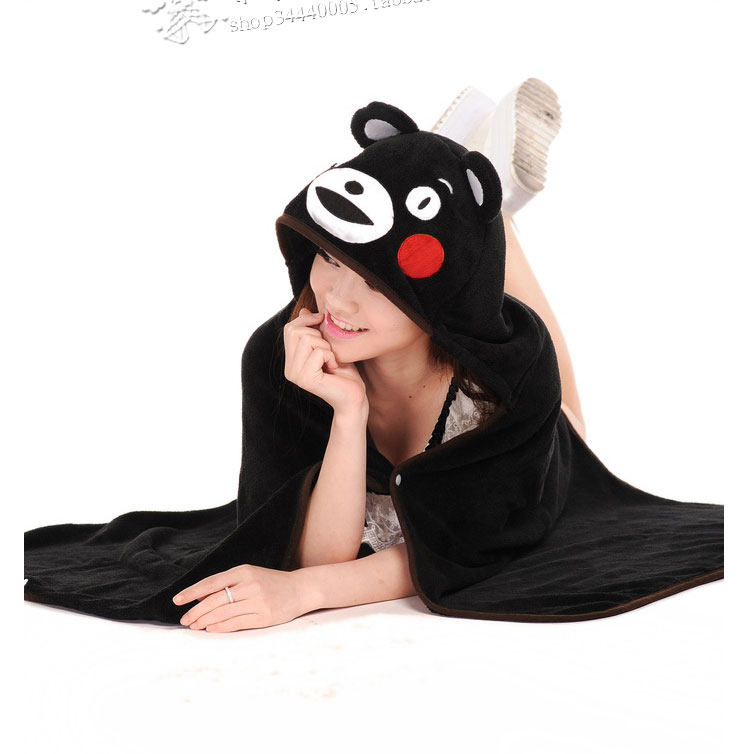 熊本熊黑熊创意cos学生空调毯