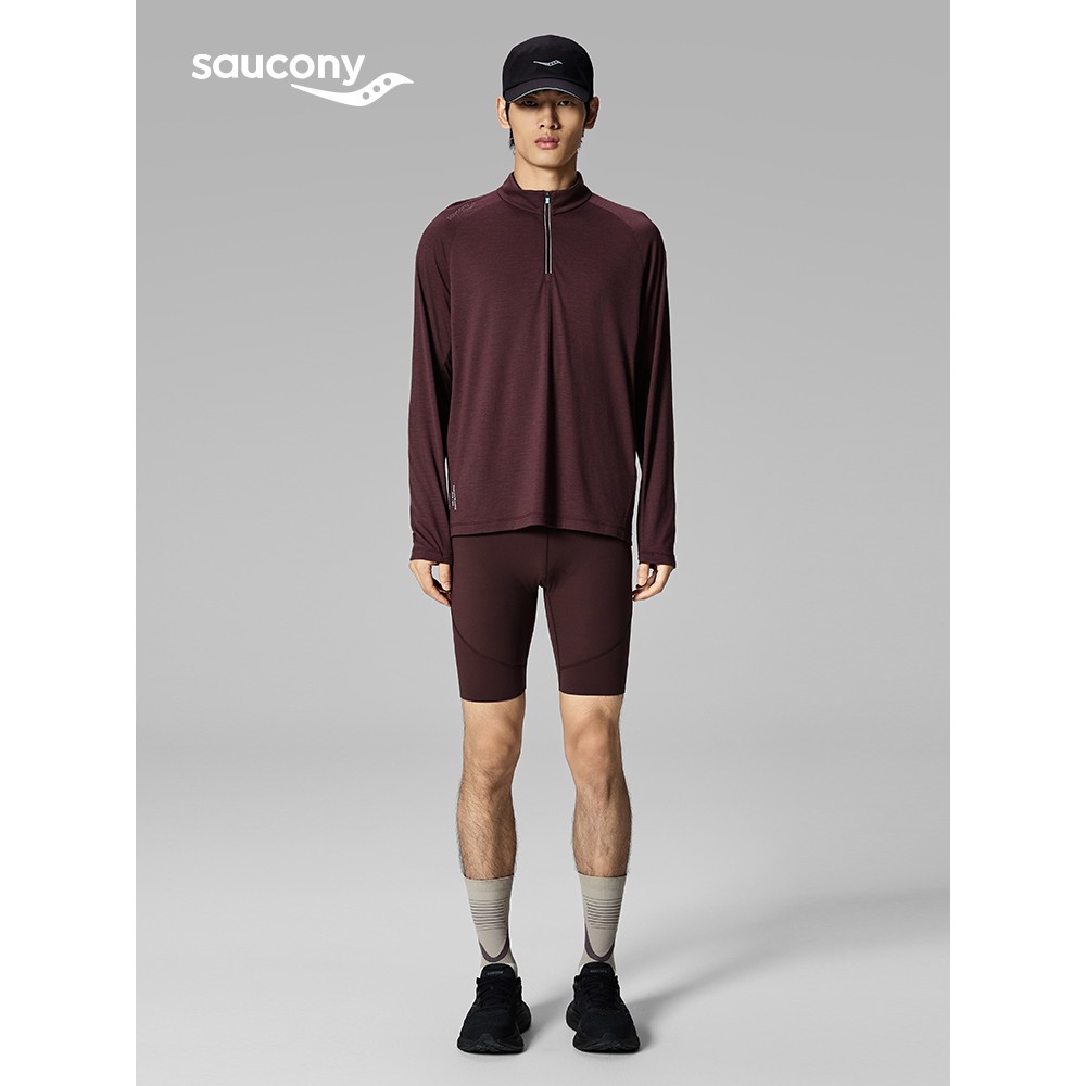 Saucony索康尼亲肤舒适防晒透气运动休闲健身跑步紧身五分裤