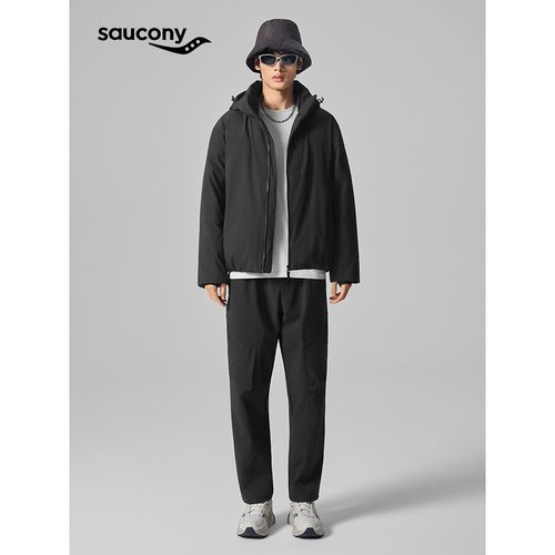 Saucony索康尼男女同款都市通勤运动户外经典连帽羽绒服