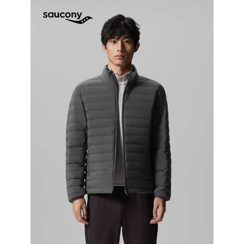 Saucony索康尼运动户外轻薄保暖休闲百搭鹅绒短款羽绒服