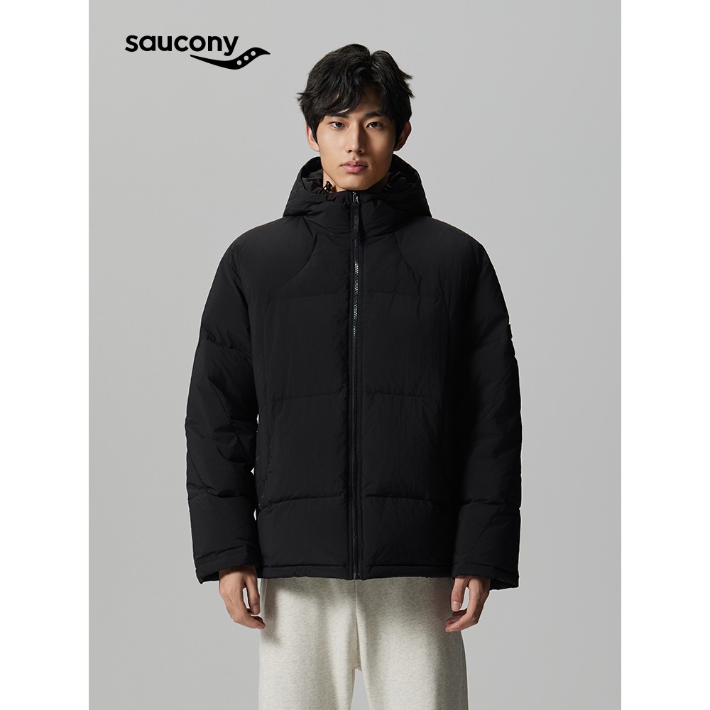 Saucony索康尼运动休闲户外保暖防风舒适简约连帽羽绒服外套