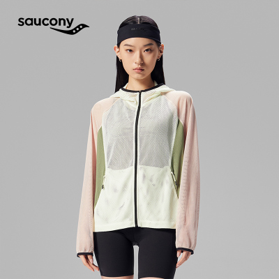 Saucony索康尼25年春夏新款女子户外运动轻薄舒适透气针织外套