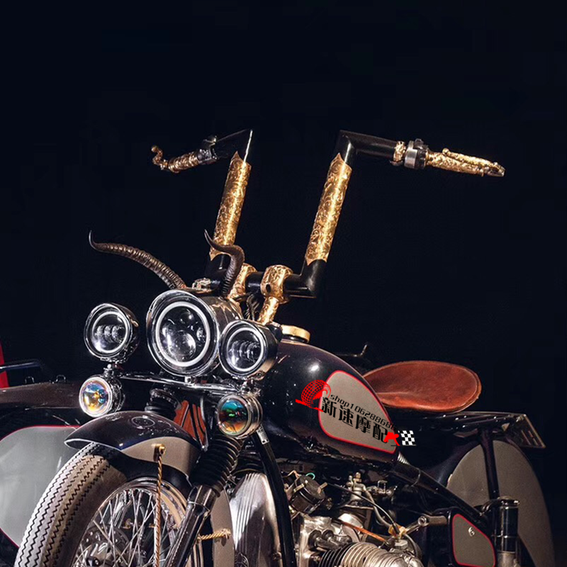 哈雷改装 高把戴纳软尾肥仔司令突破者路王2英寸超粗改装车把包邮
