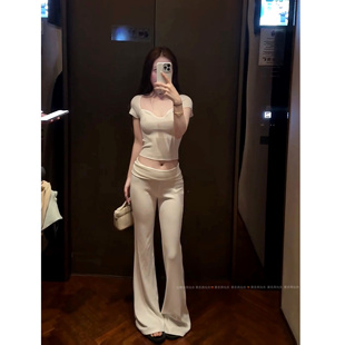 女春季 拖地 微喇针织长裤 暴走高仙女175高个子加长梨形天菜垂垂裤