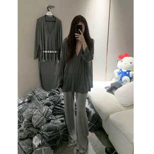 暴走高仙女175高个子女生灰色凉凉裤 薄款 百搭阔腿宽松长裤 女夏季