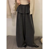 暴走高仙女175高个子加长180休闲灰色加厚阔腿老钱风休闲拖地裤 子