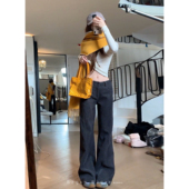 175高个子加长180微喇休闲裤 喇叭拖地长裤 女高腰显瘦修身 2026春季