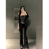 暴走高仙女175高个子加长180微喇休闲裤 垂垂喇叭裤 女春季 辣妹修身