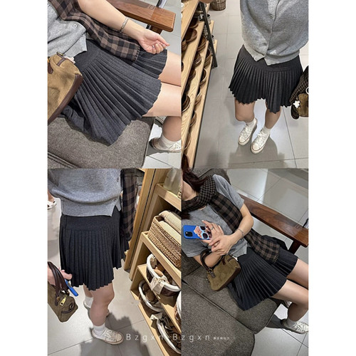 纯欲风加长版180百褶裙短款裙子