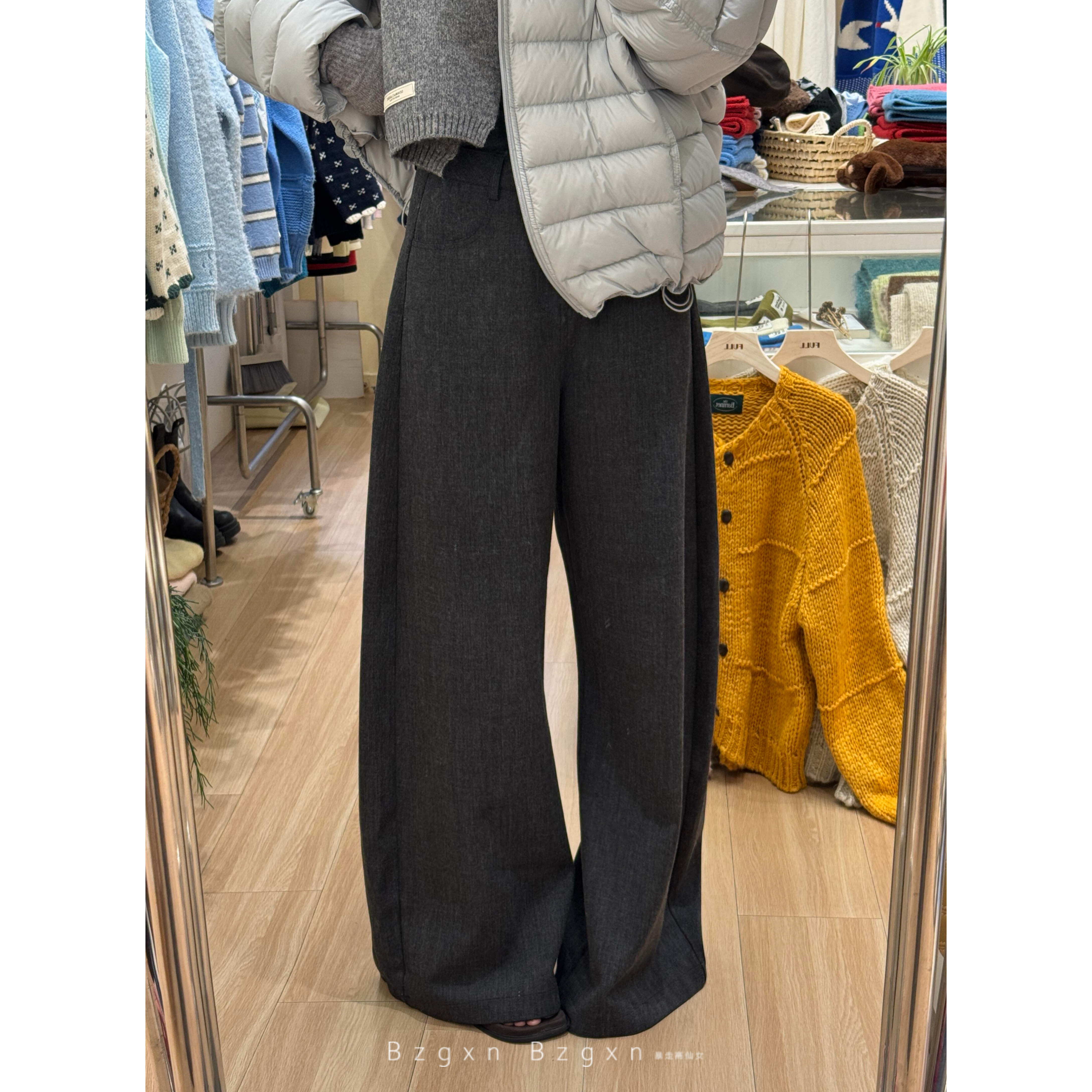 暴走高仙女175高个子加长180秋冬休闲灰色加厚阔腿老钱风西装裤子,女装/女士精品,西装裤/正装裤,淘宝优惠券,粉丝福利购,淘宝优惠卷