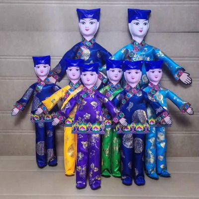 纸童人纸人布人棉花填充童男童女