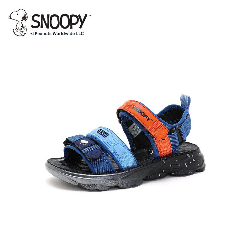 史努比男童凉鞋2022夏季新款耐磨儿童防滑沙滩鞋轻便男孩露趾凉鞋