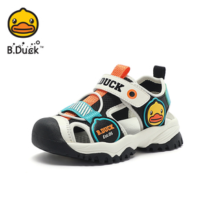 B.Duck小黄鸭男童凉鞋 网面防滑儿童沙滩鞋 小童包头凉鞋 6岁3 夏季