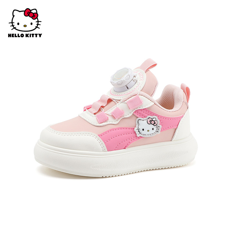 凯蒂猫女童鞋儿童运动鞋春秋季新款皮面防水女孩小学生旅游休闲鞋