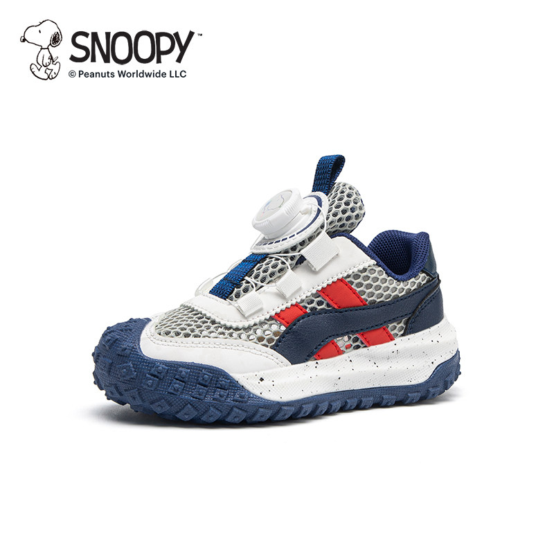 史努比男童运动鞋春夏季中大童镂空透气单网鞋防滑儿童休闲旅游女