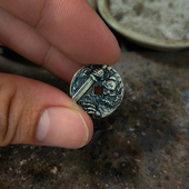 复古染黑神话系列国潮钟馗吊坠道系青年铜钱款 项链护身寓意挂件品