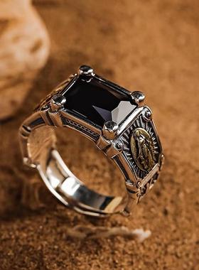 复古欧美风新款女神戒指个性霸气嘻哈朋克高级感开口指环男款手饰