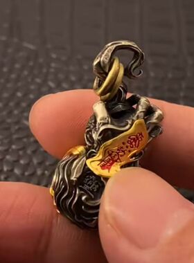道系复古滴胶八卦符文葫芦吊坠雨渐耳把福禄捏在指缝里项链小摆件