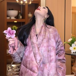 MOSS20:00上新【紫金幻梦】90鸭绒洒金人丝羽绒服