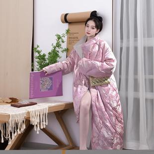 MOSS【粉蔷锦羽】90白鸭绒新中式国风人丝提花长短款羽绒服