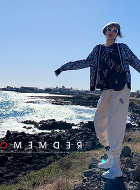 网红新款韩版字松短外套针织开衫