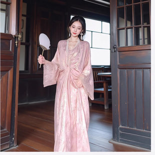 MOSS【金玉霓裳】国风新中式中长款连衣裙吊带初春套装女