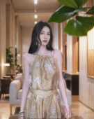 挂脖吊带裤 MOSS 听风水榭 人丝新中式 子套装