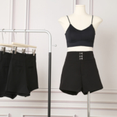 百搭高腰短裤 JustQin收藏级鱼骨短裤 拿捏腰臀比春夏新款 女