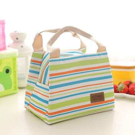 韩式饭盒袋牛津布手提包保温购物袋韩版清新简约加厚帆布便当包