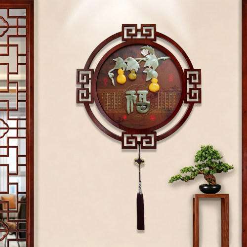 真玉｜新中式玉雕画墙面装饰挂件