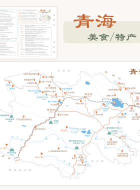 青海旅游景点路线美食特产汇总出行游玩指南活页手帐打卡记录内页
