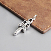 s925纯银复古宝剑吊坠朋克风个性 潮流圣剑项坠男女同款 百搭森系