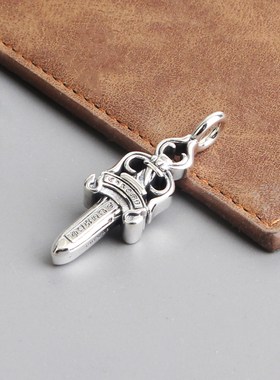 s925纯银复古宝剑吊坠朋克风个性潮流圣剑项坠男女同款百搭森系