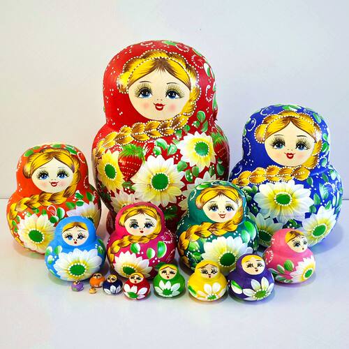 俄罗斯套娃15层手工品纯手绘环保
