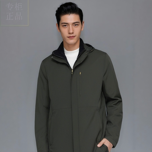 S244027505爱登堡男装冬装2024新款休闲服白鸭绒羽绒服毛皮服